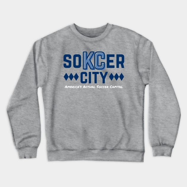 Kansas City soKCer City Crewneck Sweatshirt by Fountain City Designs KC